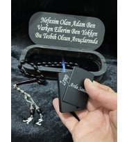 Ahşap Kutulu Çakmak ve Tesbih Set - Özel Hediye Arayanlara