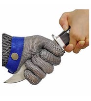 KASAP ELDİVENİ KESİLMEZ ÇELİK ELDİVEN PASLANMAZ METAL TEL HASIR ÖRGÜ KESİM GÜVENLİĞİ TEK EL