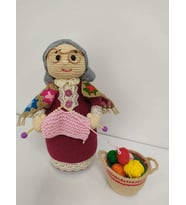 Örgücü Nine Bebek Amigurumi Organik Oyuncak