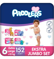 Bebek Bezi 6 Numara X-Large (15+ Kg) 152 Adet – Ekstra Set