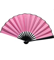Plastik Kumaş Yelpaze 12'Li Pembe
