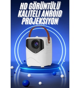 Hd Ayaklı Portatif Projeksiyon Cihazı Bluetooth Wifi Akıllı Android İşlemcili