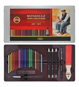 Koh-i Noor Mondeluz Aquarell Art Set 32 Parça Sulandırılabilir Resim Seti Metal Kutu 