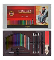 Koh-i Noor Mondeluz Aquarell Art Set 32 Parça Sulandırılabilir Resim Seti Metal Kutu 