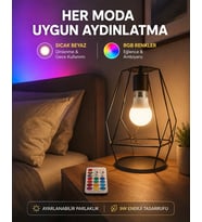 Kumanda Destekli Çok Renkli Akıllı Led Ampul Yeni Nesil
