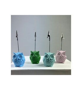 Baykuş Not Tutucu 4'lü Set (açık Mavi- Pembe- Nane - Yeşil)
