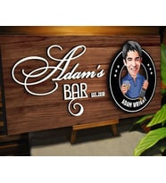 BK Gift Kişiye Özel Karikatürlü Kabartma Tasarım Ceviz Ahşap Bar Tabelası, Home Bar Tabela, Rustik Ev Dekorasyonu, Duvar Dekoru-14