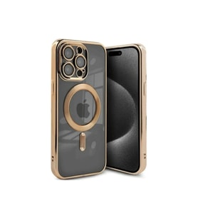 Pilelistore   iPhone 15 Pro Kılıf Kross Magneticsafe Kapak - Gold
