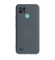 Realme C21 Kılıf Nano İçi Kadife Silikon - Gri