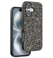 Onegif iPhone 16 Plus Bright Simli Kapak - Gümüş