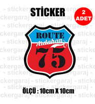 75 ardahan memleket rota gidiş etiket sticker çıkartma - 2 adet - motosiklet araba otomobil kamyon kamyonet cam uyumlu