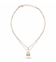 Halhal Altın Bileklik Tektaş İstiridyeli Rose Gold