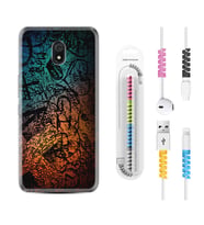 Xiaomi Redmi 8A 8 Pro 9C 9T 10C 11T Pro Kılıf Kablo Koruma Spiral Silikon İşaretler Tuval 1716