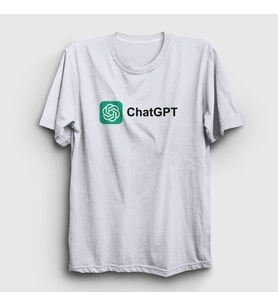 Presmono Unisex Beyaz Logo Ai Chatgpt Yapay Zeka T-Shirt 442370tt (Beyaz)