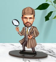 Kişiye Özel Dedektif Tasarımlı Karikatür Biblo