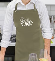 BK Gift Kişiye Özel İsimli Chef Tasarımlı Profesyonel Haki Yeşil Mutfak Önlüğü, Aşçı Önlüğü, Şef Önlüğü, Arkadaşa Hediye-11
