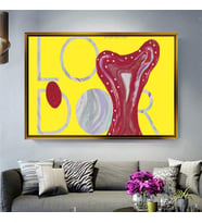 Altın Çerçeveli dekoratif tablo a492 (Gold)