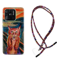 Xiaomi Redmi Note 7 8 9 Pro 10 2022 10 Pro 10S Kılıf Boyun Asklı Rasta Silikon Tablo Cat 1788