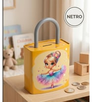 KİLİT Şeklinde Dev Boy Kumbara 26x17 Cm Hediyelik Metal Kumbara KAPAKLI kolay açılabilir model