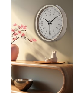 Kumbeji Kasa Krem Çerçeve Duvar Saati 37 cm