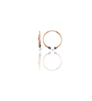 Söğütlü Silver Gümüş rose 17 mm  beyaz taşlı halka küpe