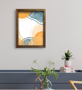 BK Gift Otel Odası Konseptli Doğal Masif Ahşap Çerçeveli Tablo 45x65cm-71
