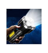 Ultra Parlak El Feneri Usb Şarj 4 Led+yan Cob Led Taktik Günlük Hayat Kamp Avcılık El Feneri