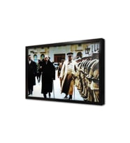 Atatürk Askerleri Selamlarken Çerçeveli Mdf Tablo