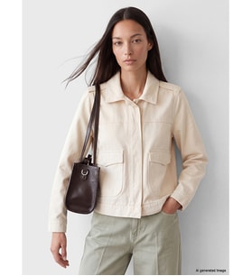 LCWAIKIKI Classic Ekru Gabardin Kadın Gömlek Ceket