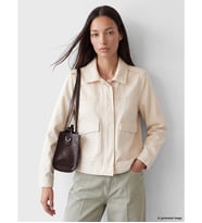 LCWAIKIKI Classic Ekru Gabardin Kadın Gömlek Ceket
