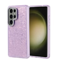 Samsung Galaxy S25 Ultra Uyumlu Kılıf Taşlı Tasarımlı Zore Kapi Kapak (Lila)