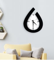BK Home Dekoratif 45cm Ahşap Duvar Saati-1 (Beyaz)