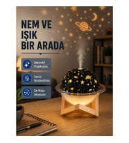 Mey İthalat® USB Projeksiyon Gece Lambası ve Hava Nemlendirici – Aromaterapi Destekli, Taşınabilir M
