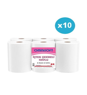 Omnisoft 10 Koli İçten Çekmeli Kağıt Havlu 60 Rulo