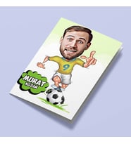 Kişiye Özel İyi Futbolcu Karikatürlü Tebrik Kartı