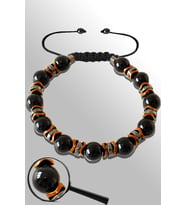 Sertifikalı Rose Hematitli 8 Mm Doğal Şungit (Shungite) Taşı Bileklik (Çok Renkli)