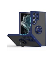Pilelistore   Samsung Galaxy S25 Ultra Kılıf Montreal Yüzüklü Silikon Kapak - Lacivert