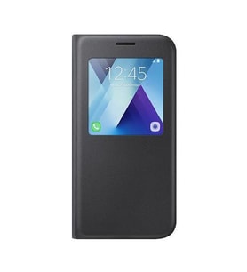 Galaxy A5(2017) ile Uyumlu S View Cover Siyah EF-CA520PBEGWW
