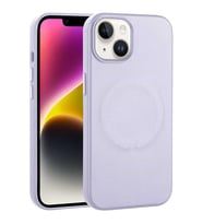 Apple iPhone 14 Plus Kılıf PU Deri Magsafe Wireless Şarj Özellikli Derix Kapak (Lila)