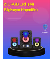 2.1 Kanal Rgb Led Oyun Hoparlörü Subwoofer Destekli