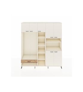 Hyperion Dolap 11 Raflı Tek Çekmeceli 7 Kapaklı 220x44x243 Aytaşı-Aytaşı/Çam