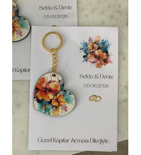 Bu Ahşap Anahtarlık Sizin Olmalı Söz Nişan Düğün Kına Hediyesi Nikah Hatırası Hediyelik