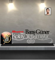 Kişiye Özel Uzay Karikatürlü Kolay Yetişmiyor Ahşap Biblo Bay-5