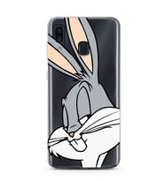 Samsung Galaxy A20/A30 Uyumlu Bugs Bunny Desenli Şeffaf Telefon Kılıfı