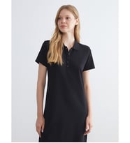 LCWAIKIKI Classic Siyah Polo Yaka A Kesim Elbise