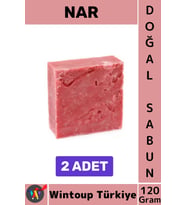 #KatıSabun %100 Doğal Orjinal Bitkisel El Yüz Saç Vücut Cilt İçin Organik Nar Sabunu 120 Gram 2 Adet