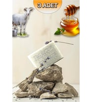 3 Adet Keçi Sütlü&Ballı Katı Sabun 100gr x3