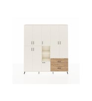 Arges Dolap 12 Raflı 2 Çekmeceli Tek Askılı 220x30x243 Aytaşı-Aytaşı/Çam
