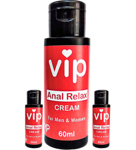 Vip Kadınlar ve Ap.erkekler Için Analrelax Cream 3 Adet Lubricantanalrahatlatıcı Kasgevşetici Kaydırıcıkrem 60 ml