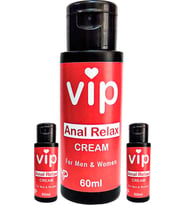 Vip Kadınlar ve Ap.erkekler Için Analrelax Cream 3 Adet Lubricantanalrahatlatıcı Kasgevşetici Kaydırıcıkrem 60 ml